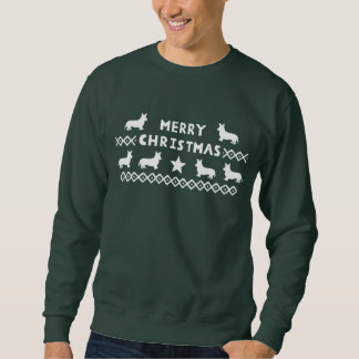 Corgi-Pullover der Männer die frohen Weihnachten Sweatshirt