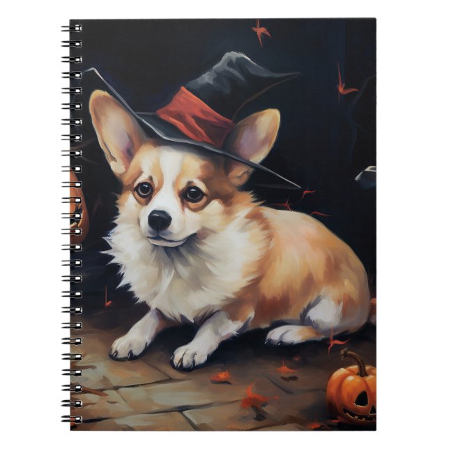 Corgi Pumpkins Halloween Beängstigend Notizblock (Vorderseite)