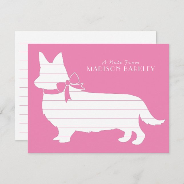 Corgi Puppy Dog Pembroke Welsh Danke Karte (Vorne/Hinten)