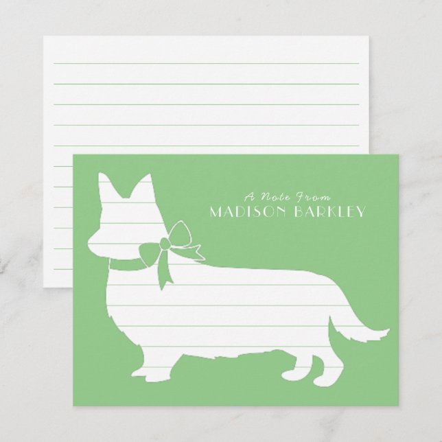 Corgi Puppy Dog Pembroke Welsh Danke Karte (Vorne/Hinten)