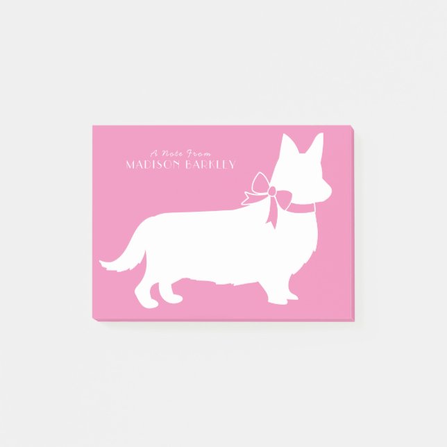 Corgi Puppy Dog Pembroke Welsh Post-it Notes Klebezettel (Vorderseite)