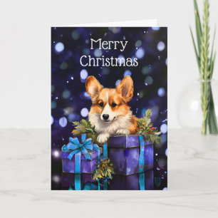 Corgi Puppy Dog Weihnachtskarte Karte