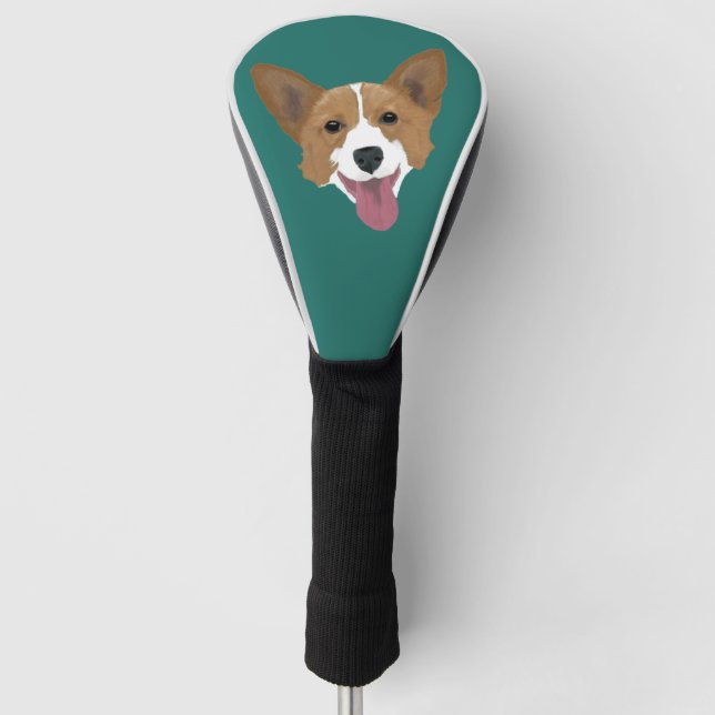 Corgi Puppy Golf Headcover (Vorderseite)