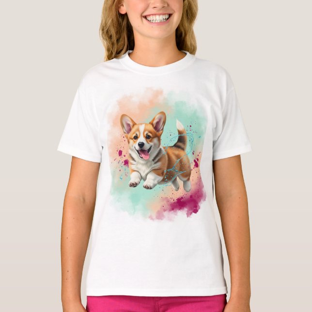 Corgi Puppy von Natasha Us T-Shirt (Vorderseite)