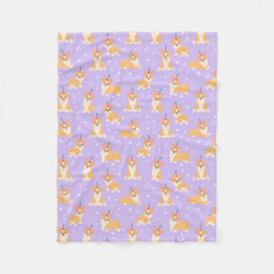 Corgi Pups Fleece Blanket