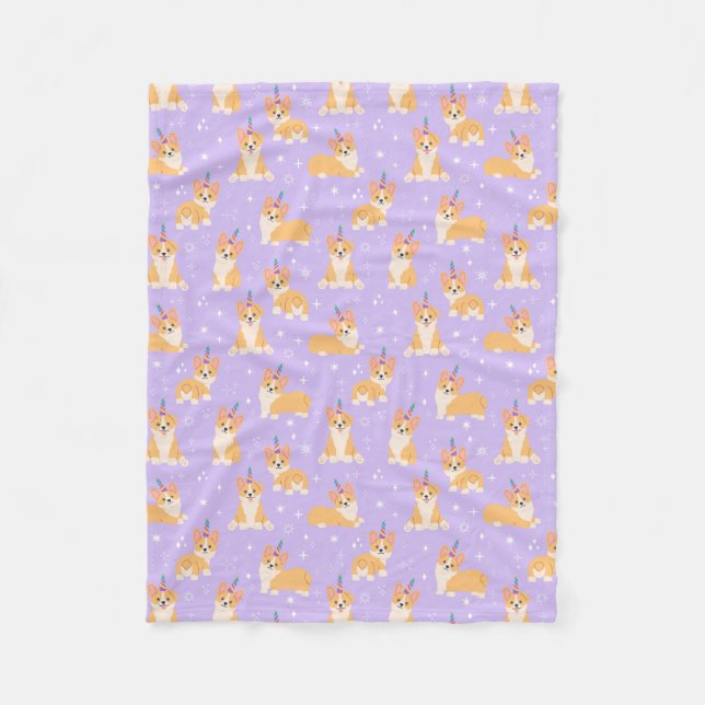 Corgi Pups Fleece Blanket (Vorderseite)