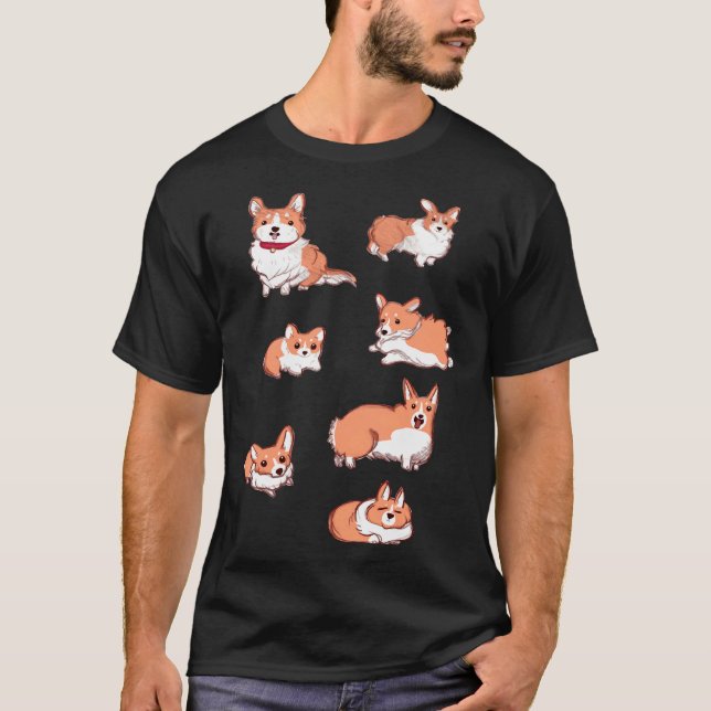 Corgi Pups T-Shirt (Vorderseite)