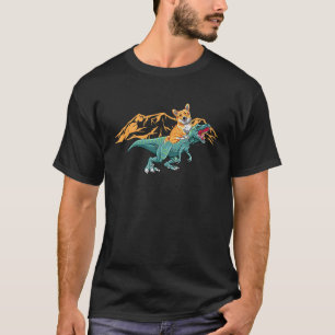 Corgi Reitet Dinosaurier Rex Hund Liebt Hund T-Shirt