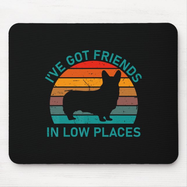 Corgi Retro Funny Dog Sprichwort für Väter Mütter  Mousepad (Vorne)