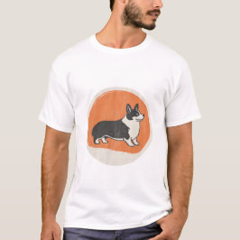 Corgi Retro Silhouette Badge Tee