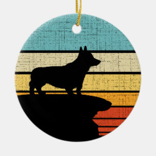 Corgi Retro Vintage 60er 70er Hundebesitzer Liebha Keramik Ornament