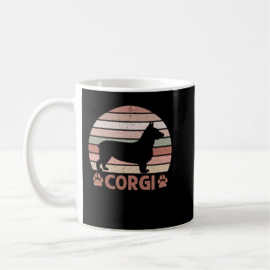 Corgi Retro Vintage Grafik Kaffeetasse