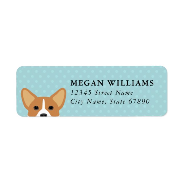Corgi Return Address Label (Vorne)