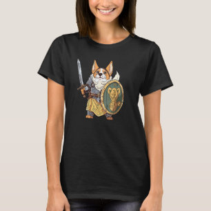 Corgi-Ritter Lustiger Hund Mittelalterlich T-Shirt