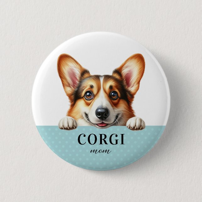 Corgi Round Button Button (Vorderseite)