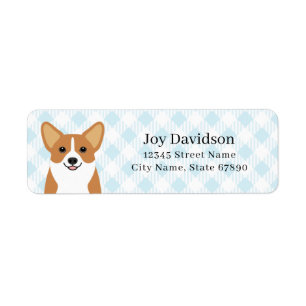 Corgi Rücksendeadressen-Aufkleber