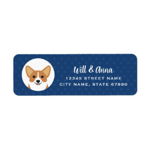 Corgi Rücksendeadressen-Aufkleber