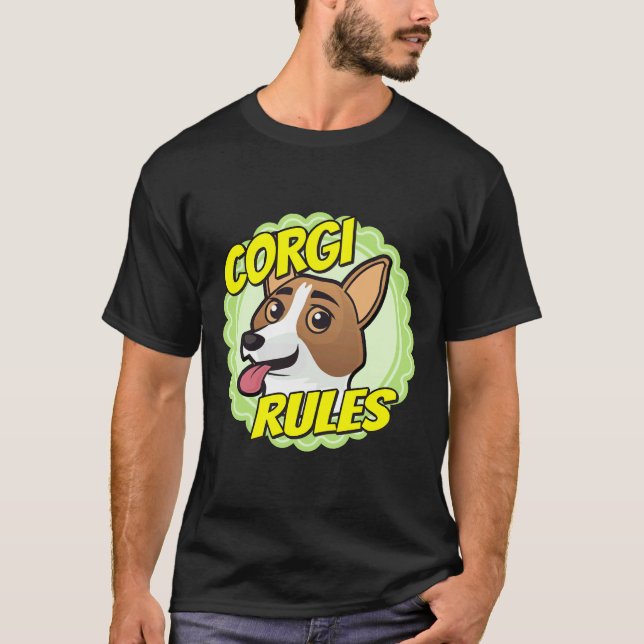 Corgi Rules T-Shirt (Vorderseite)