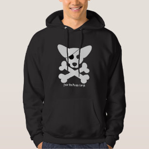 Corgi-Schädel u. Knochen-mit Kapuze Sweatshirt