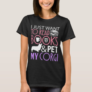 Corgi Schnauzer Lesehund Buch lesen T-Shirt