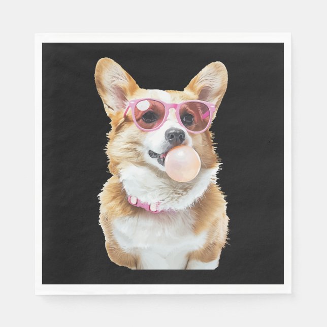 Corgi Serviette (Vorderseite)
