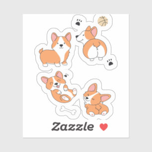 Corgi Set Aufkleber