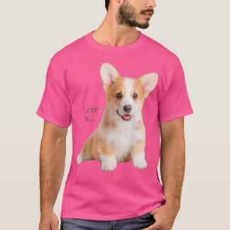 Corgi Shirt Liebe ist Hund Mama Vater T-Shirt Welp