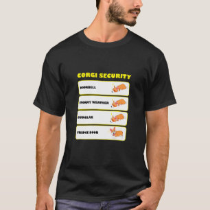 Corgi Sicherheit Süßer Welpe Corgi Hund T-Shirt