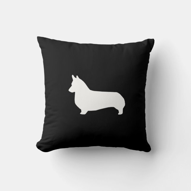 Corgi-Silhouette-Kissen - niedlicher Corgientwurf Kissen (Vorderseite)