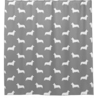 Corgi Silhouetten Pattern Grau