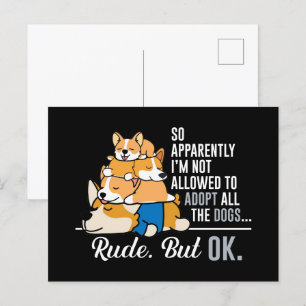 Corgi so offensichtlich bin ich nicht erlaubt Hund Postkarte
