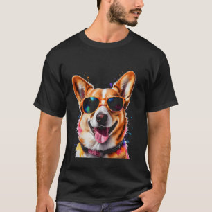 Corgi-Sonnenbrille Hund Bunt Lustige Tierkunst Pri T-Shirt