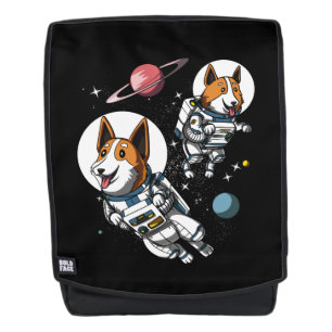 Corgi Space Astronaut Hund Kosmischer Haustier Rucksack