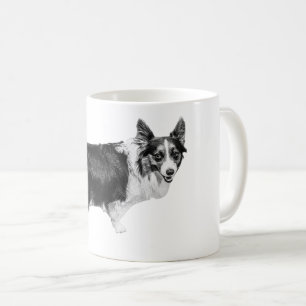Corgi Spark im Schneelicht Kaffeetasse