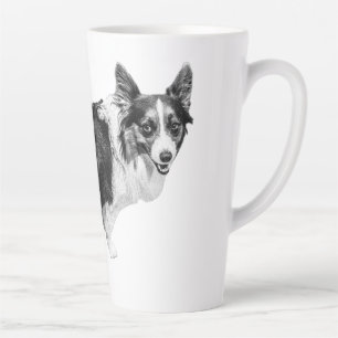 Corgi Spark im Schneelicht Milchtasse