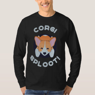 Corgi Sploot auf Lila Hintergrund Niedlich für D T-Shirt