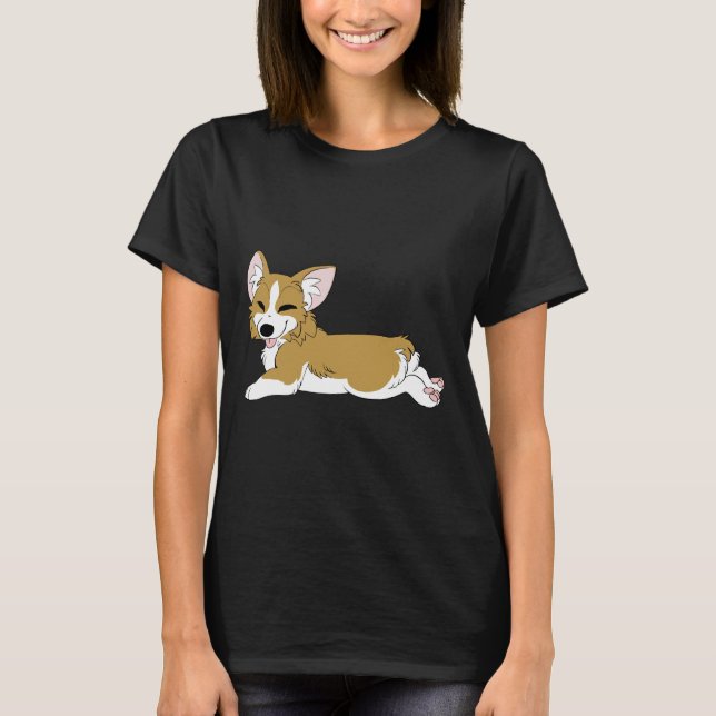 Corgi Sploot T-Shirt (Vorderseite)