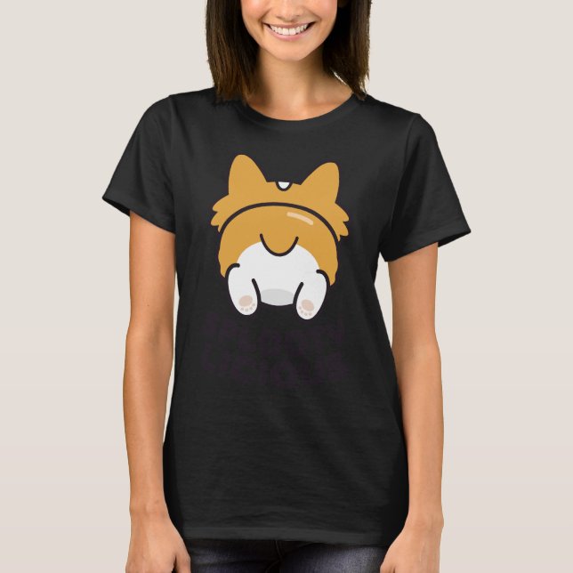 Corgi Splooting 388 T-Shirt (Vorderseite)
