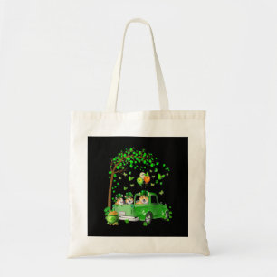 Corgi St Patricks Day Green Truck unter dem Baum Tragetasche