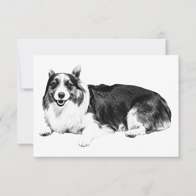 Corgi stille Dankbarkeit Dankeskarte (Vorderseite)