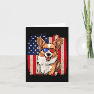 Corgi Sungles American Flag Usa Patriotic 4. J Karte