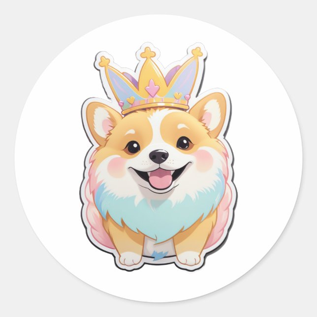 Corgi Sunshine Sticker (Vorderseite)