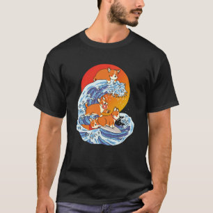 Corgi Surfer Surft auf Surfboard Corgi 1 T-Shirt