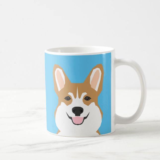 Corgi Tasse - Aqua Turquoise Corgi Tasse (Rechts)