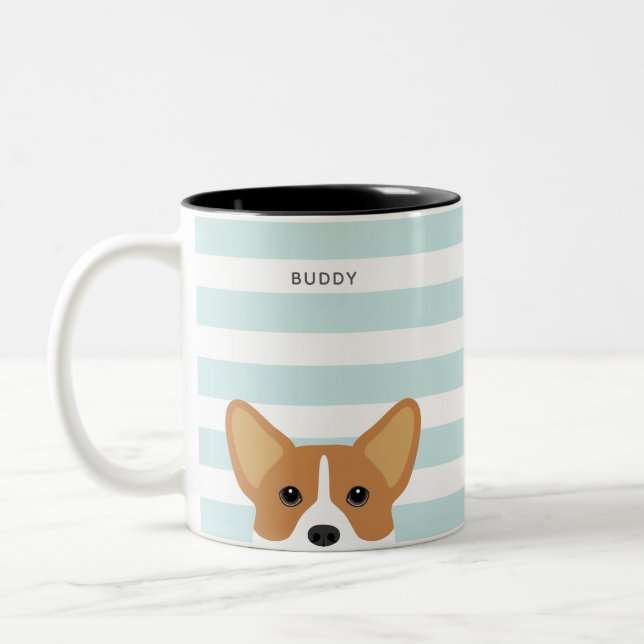 Corgi-Tasse Zweifarbige Tasse (Links)