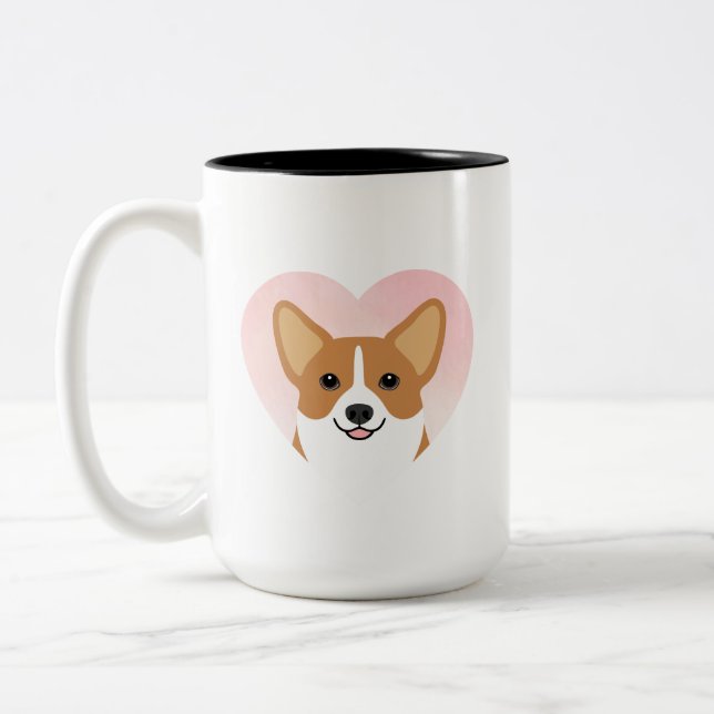 Corgi-Tasse Zweifarbige Tasse (Links)