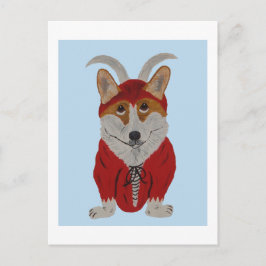 Corgi Teufel Feiertagspostkarte