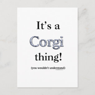 Corgi Thing Postkarte
