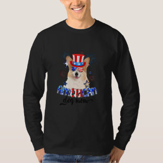 Corgi Tragen Sonnenbrille US Flagge 4. Juli 1999 T-Shirt