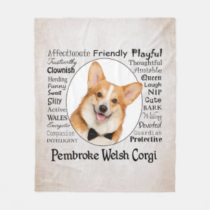Corgi Traits Fleecedecke